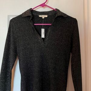 MWL glitter polo long sleeve NWT